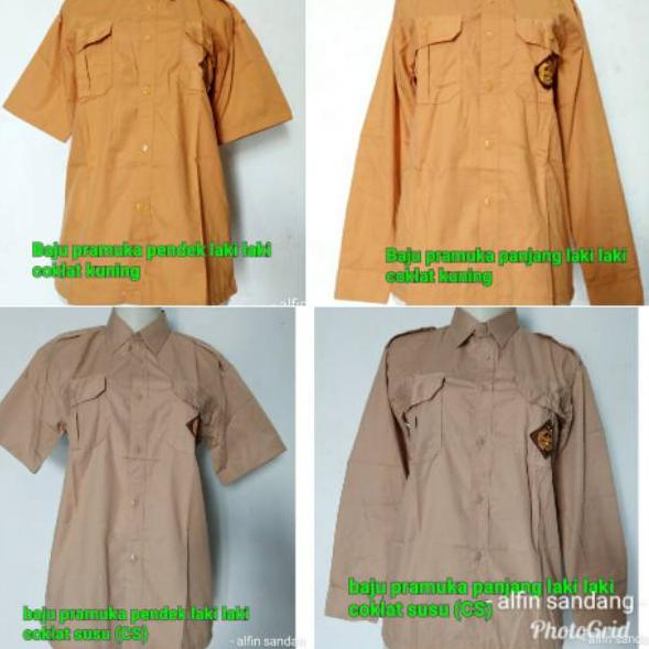 Telah Hadir.. baju pramuka pria SD SMP SMA lengan pendek panjang seragam sekolah