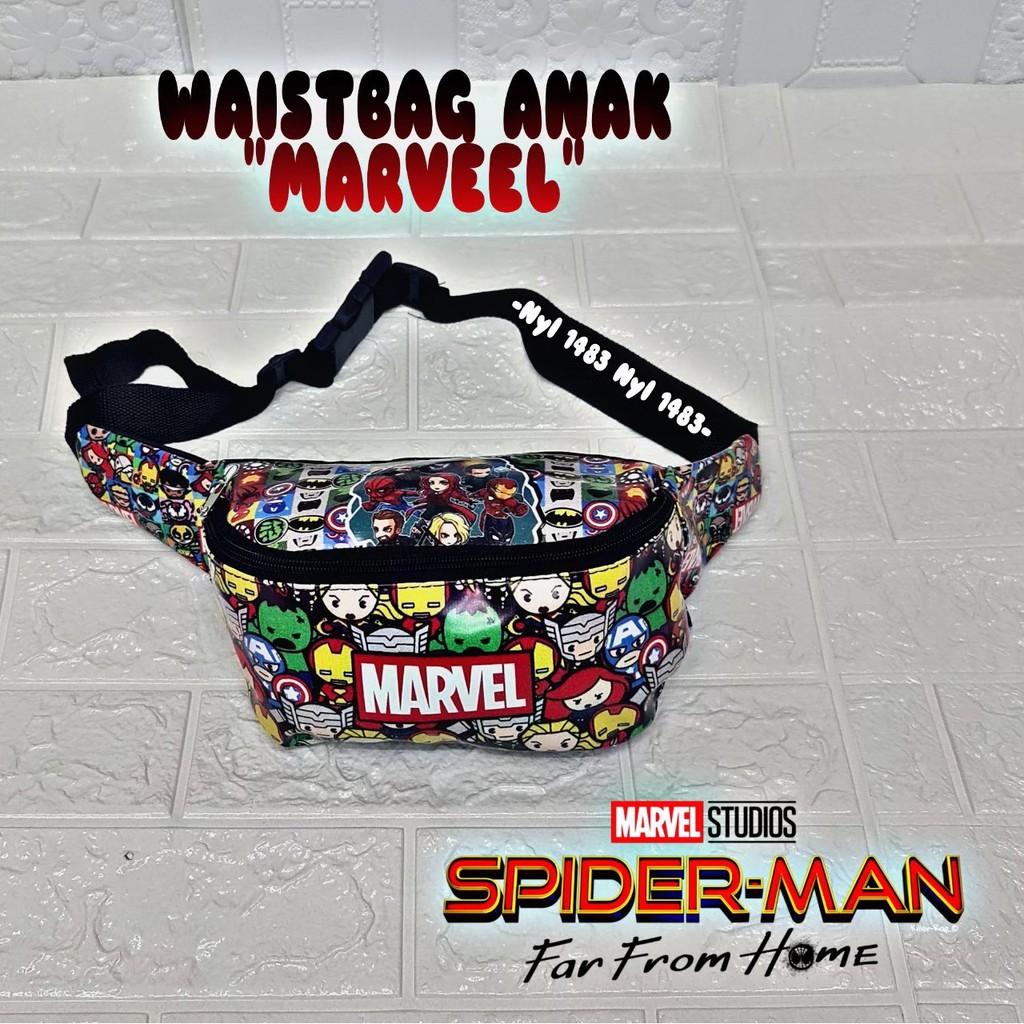 MURAH BANGET!!! Wesbag anak laki laki motif superhero model terbarlu/ Waistbag anak murah/tas anak