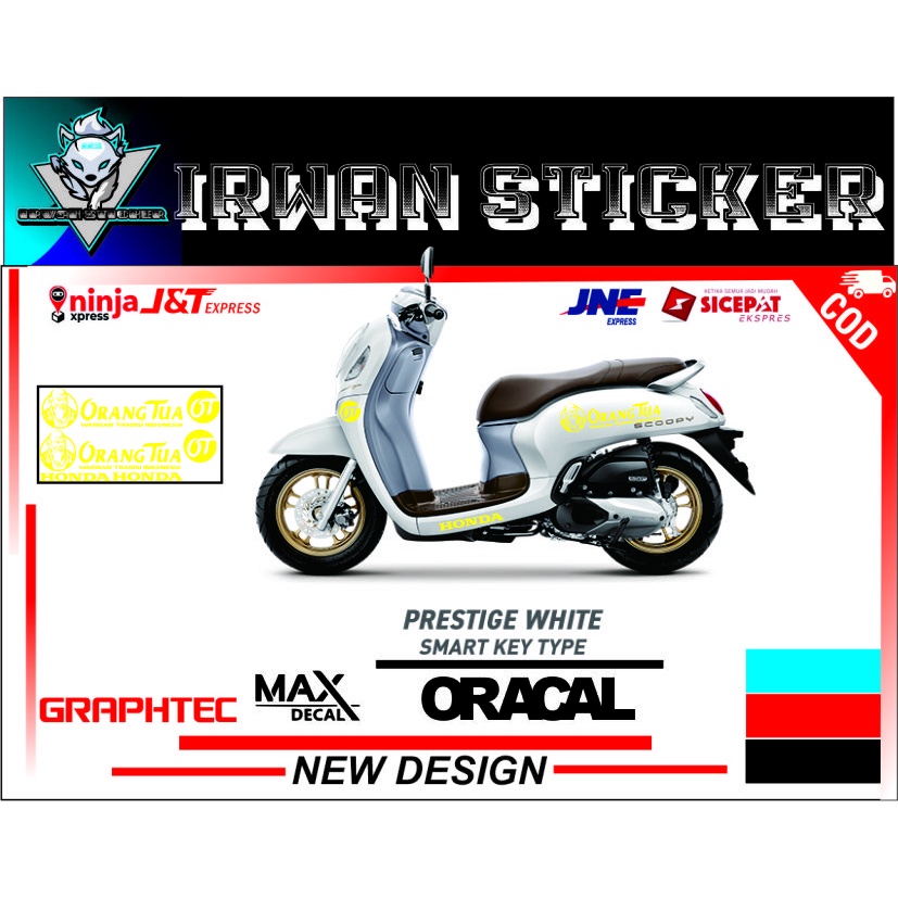 cutting sticker striping scoopy costum nama orang tua.////