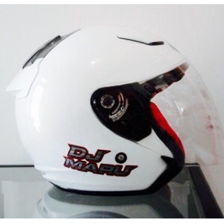 helm KYT DJMARU DJ Maru White Putih kepala besar big jumbo glossy metalik xxxl xxl