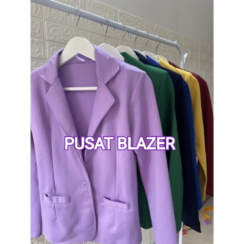 Blazer Ungu Blazer wanita Lengan Panjang