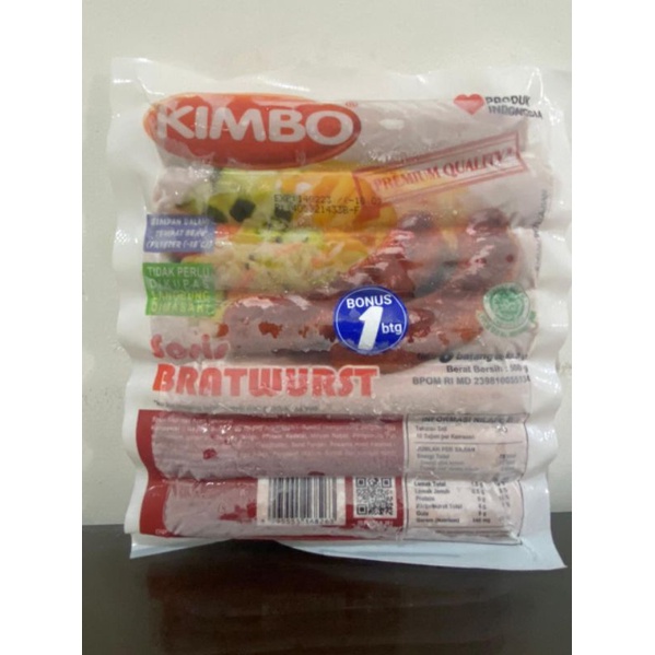 

Kimbo Sosis Bratwurst jumbo isi 6 / 500gr | Frozen Food