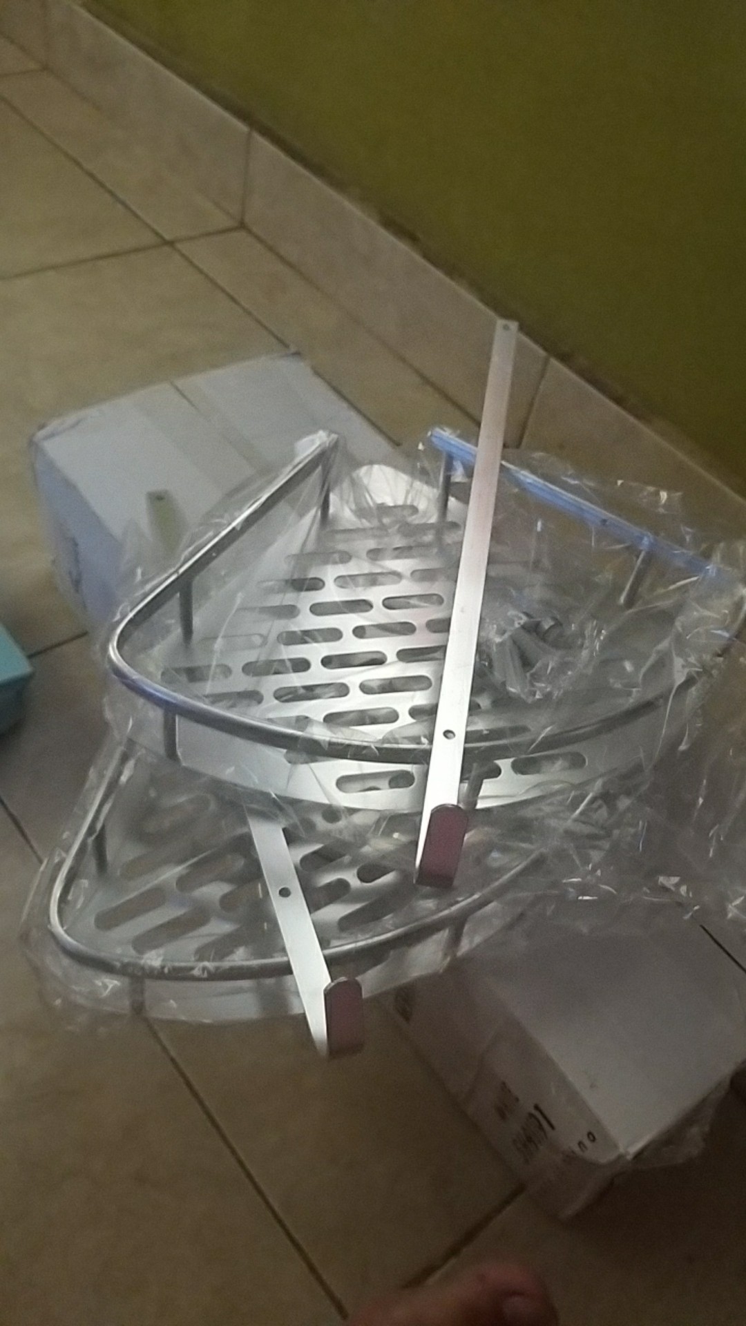 Rak Sudut Kamar Mandi Aluminium/rak Sudut Dapur/rak Sudut,shenar