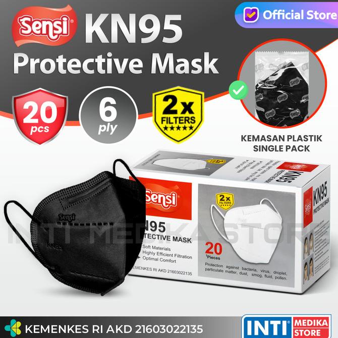 HARGA DISKON SENSI - Masker Earloop 6 Ply KN95 | Masker Sensi KN95 | Masker Medis