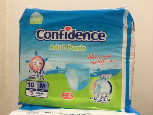 Confidence pants M L XL adults diaper Popok celana dewasa isi 10