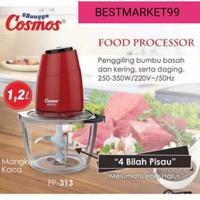 Cosmos Chopper FP 300 / FP 313 Food Prosesor 1,2 liter. Original.