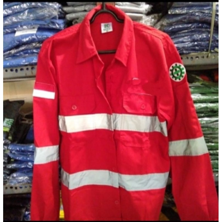 BAJU SAFETY MERAH SCOTLIGT DOBLE DADA