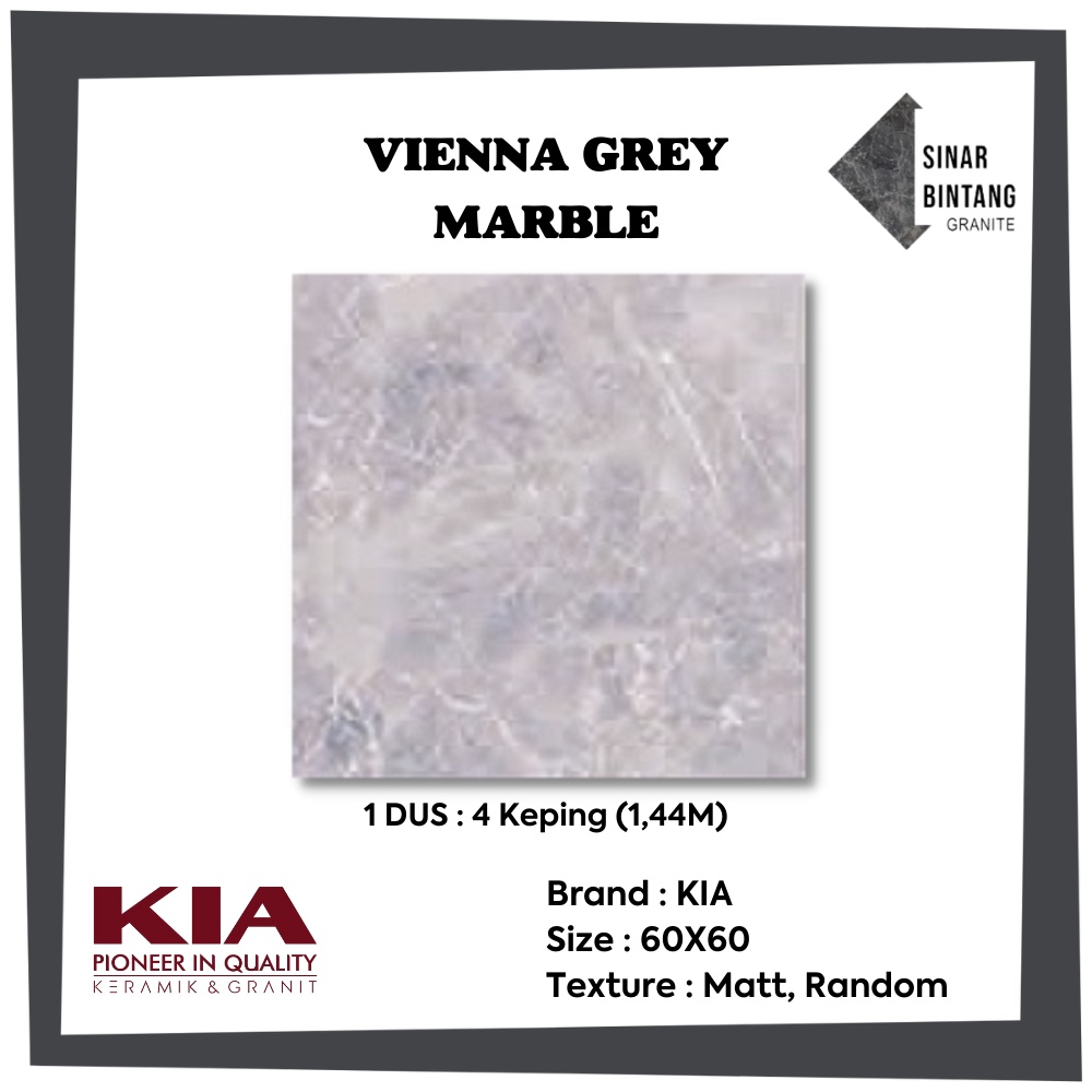 Granit 60X60 | Granit Lantai Vienna Grey Marble KIA