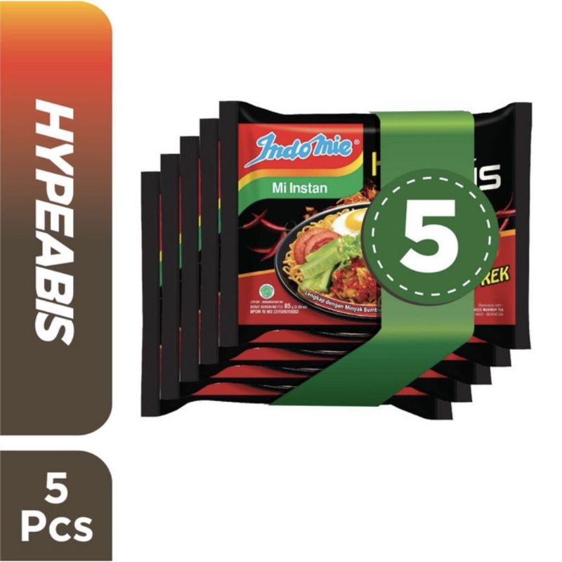 

Indomie goreng ayam geprek paket isi 5 bks