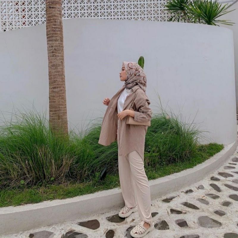 Kemeja Wanita Oversize Linen Terbaru Kekinian