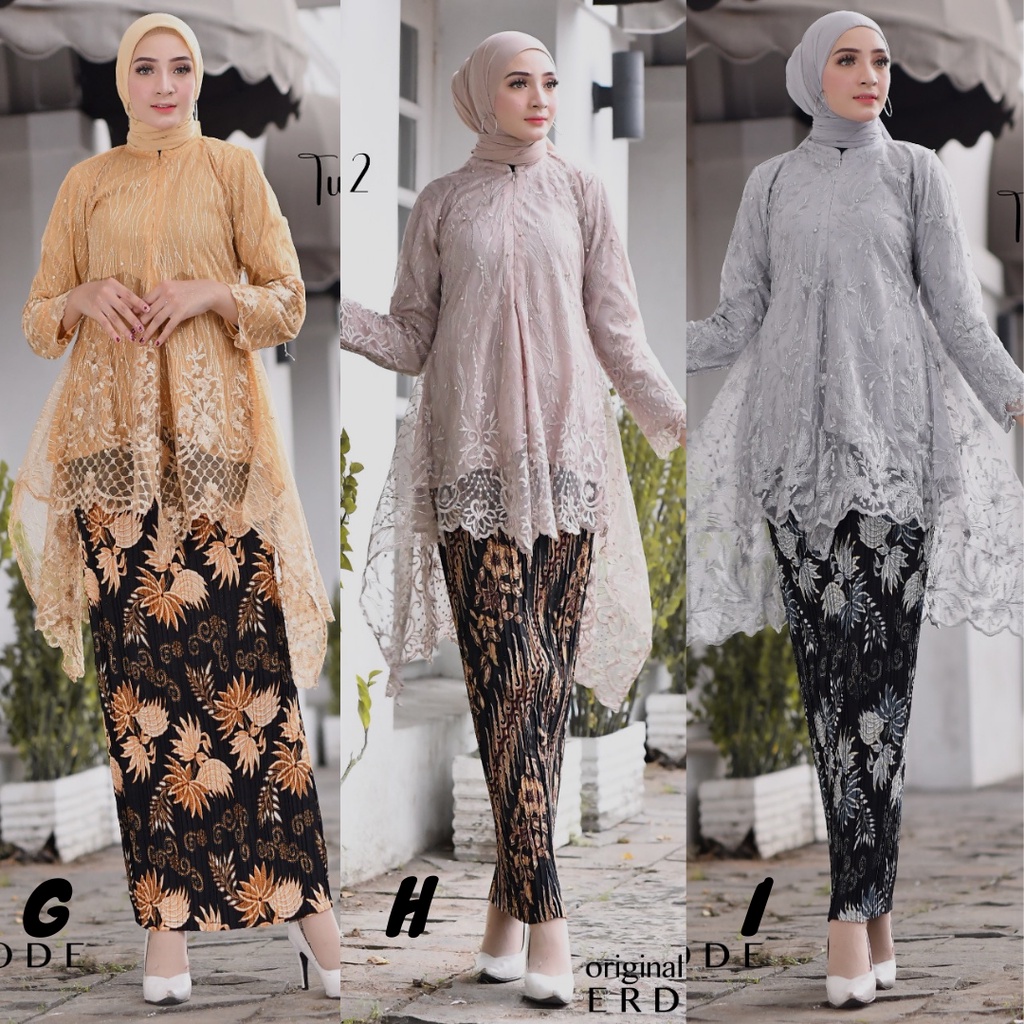 ATASAN KEBAYA JUBRAI / MAURI / RUMBAI / SET KEBAYA SHEINA LAVENDER DAN WARNA LAIN