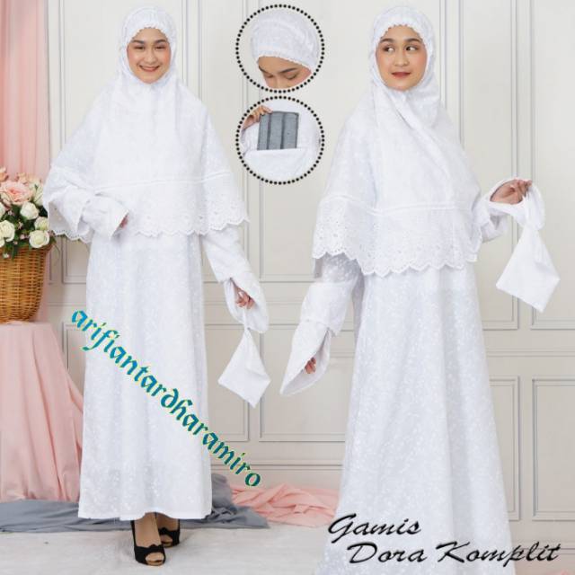 GAMIS KANTONG DORAEMON(KANTONG DEPAN) KOMPLIT  SATU SET HAJI DAN UMROH