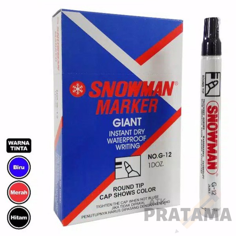 

SALE HABISIN STOCK!! SNOWMAN Spidol Permanen Giant G12