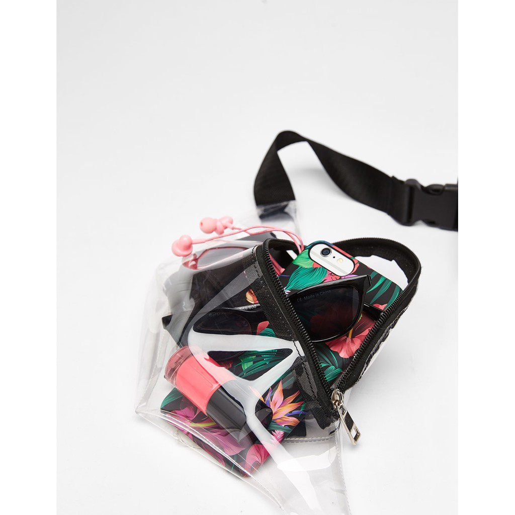 BERSHKA BELT BAG TRANSPARANT