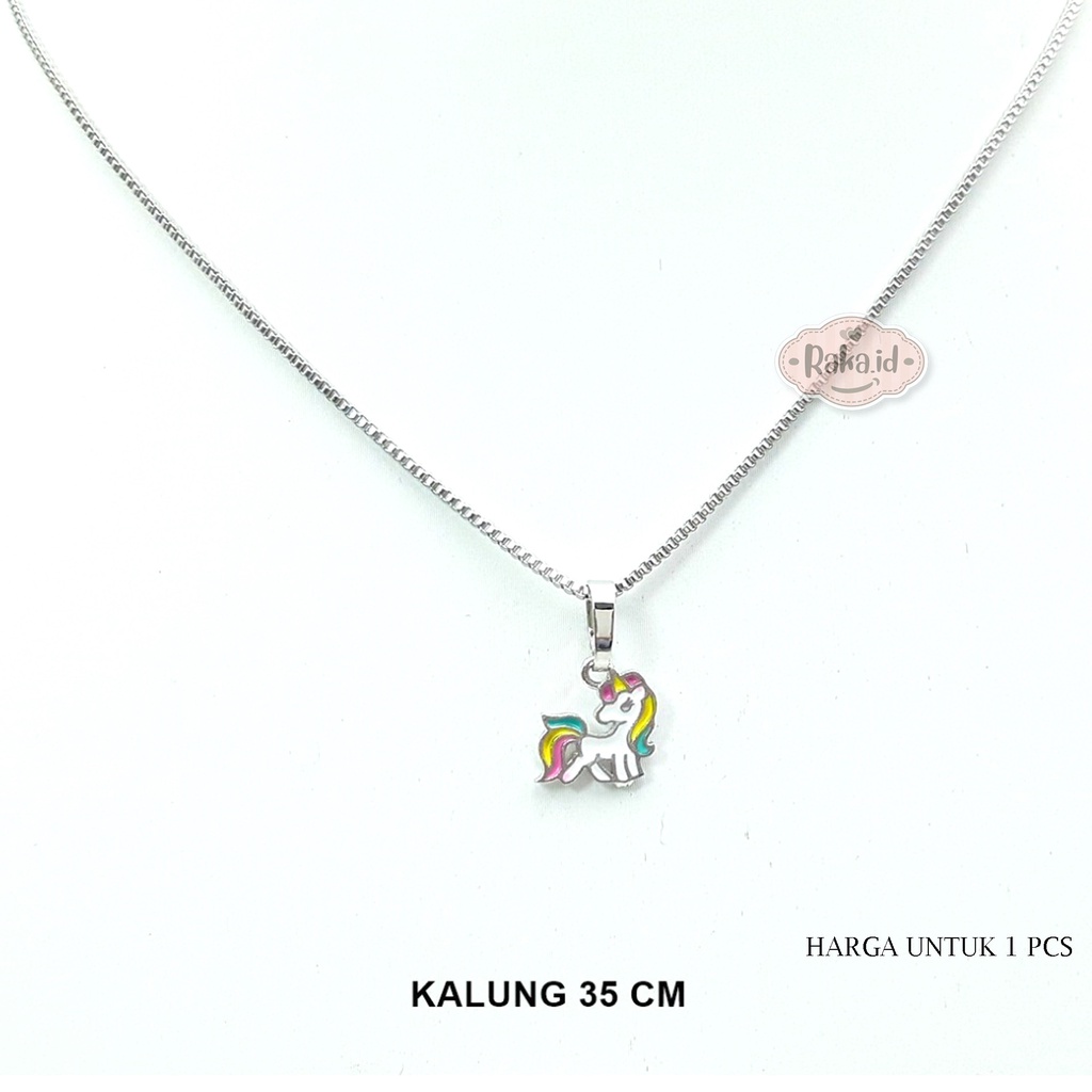 RAKA Acc - Kalung Koye Anak Unicorn Sayap Putih Perhiasan Cantik Anak Lapis Emas 18k 514