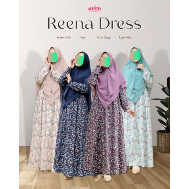 Gamis Katun Jepang Reena Dress By Attin