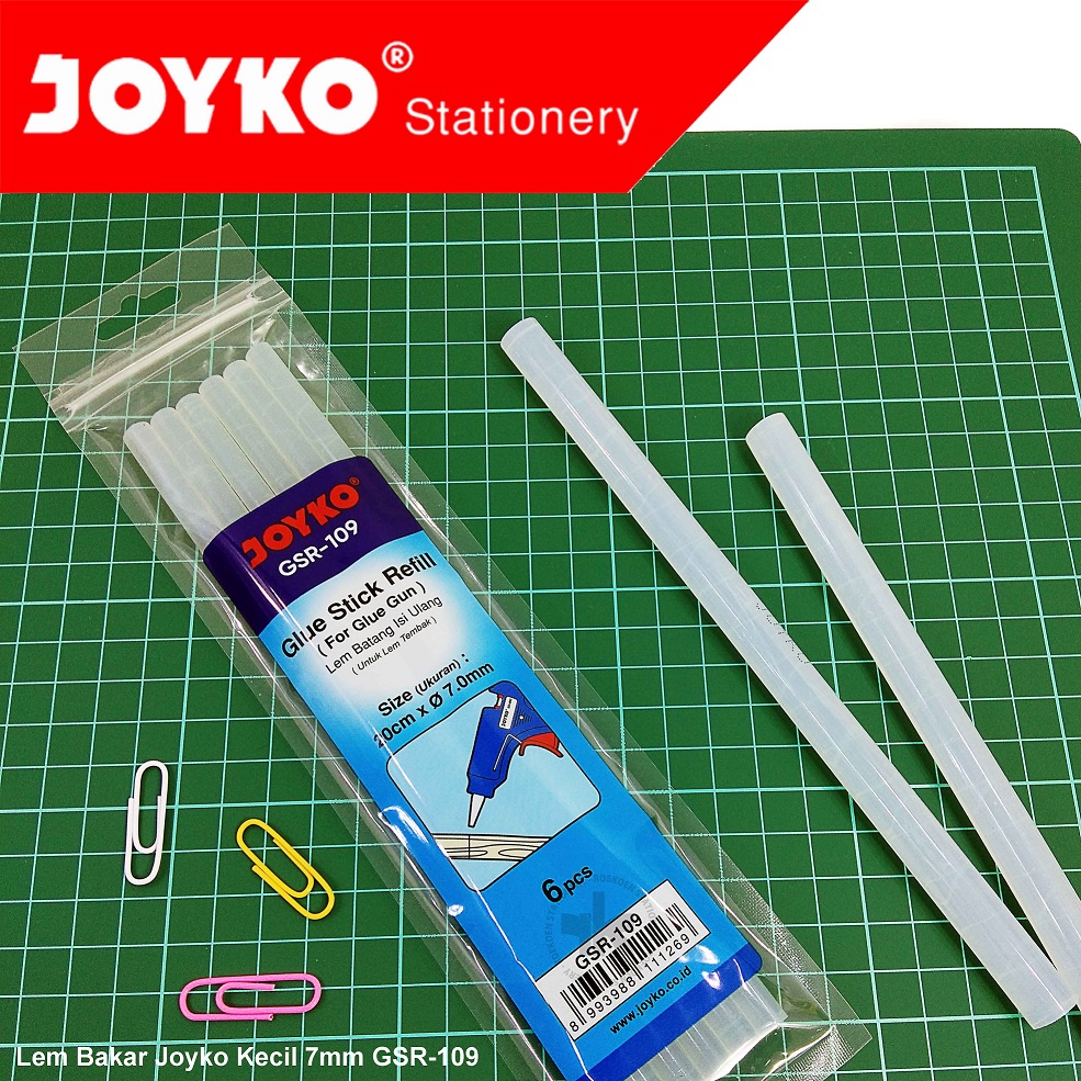

Joyko Lem Bakar Kecil (Pack isi 6) 7mm x 20cm Glue Stick Refill GSR-109