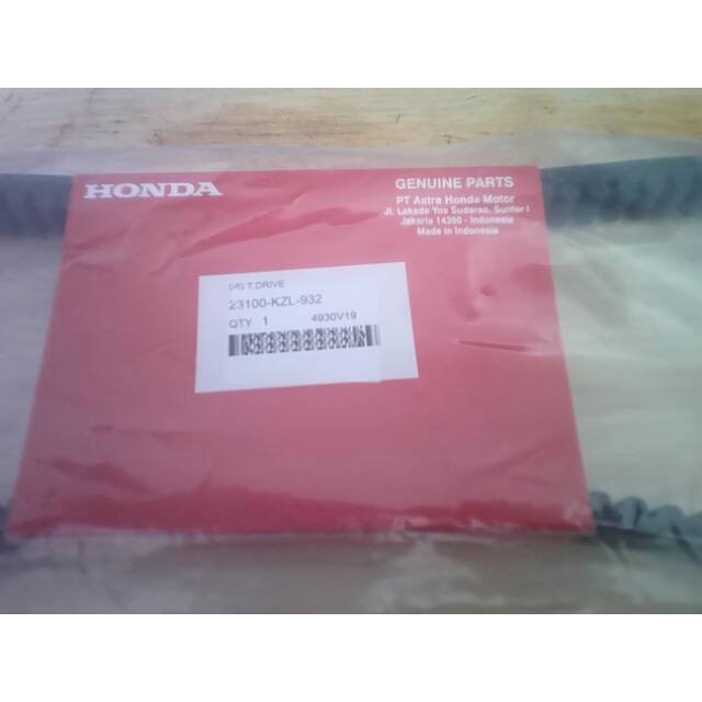 VANBELT/ V- BELT ORI AHM HONDA BEAT fi/scoopy fi/spacy fi/vario 110 fi / 2012-2014