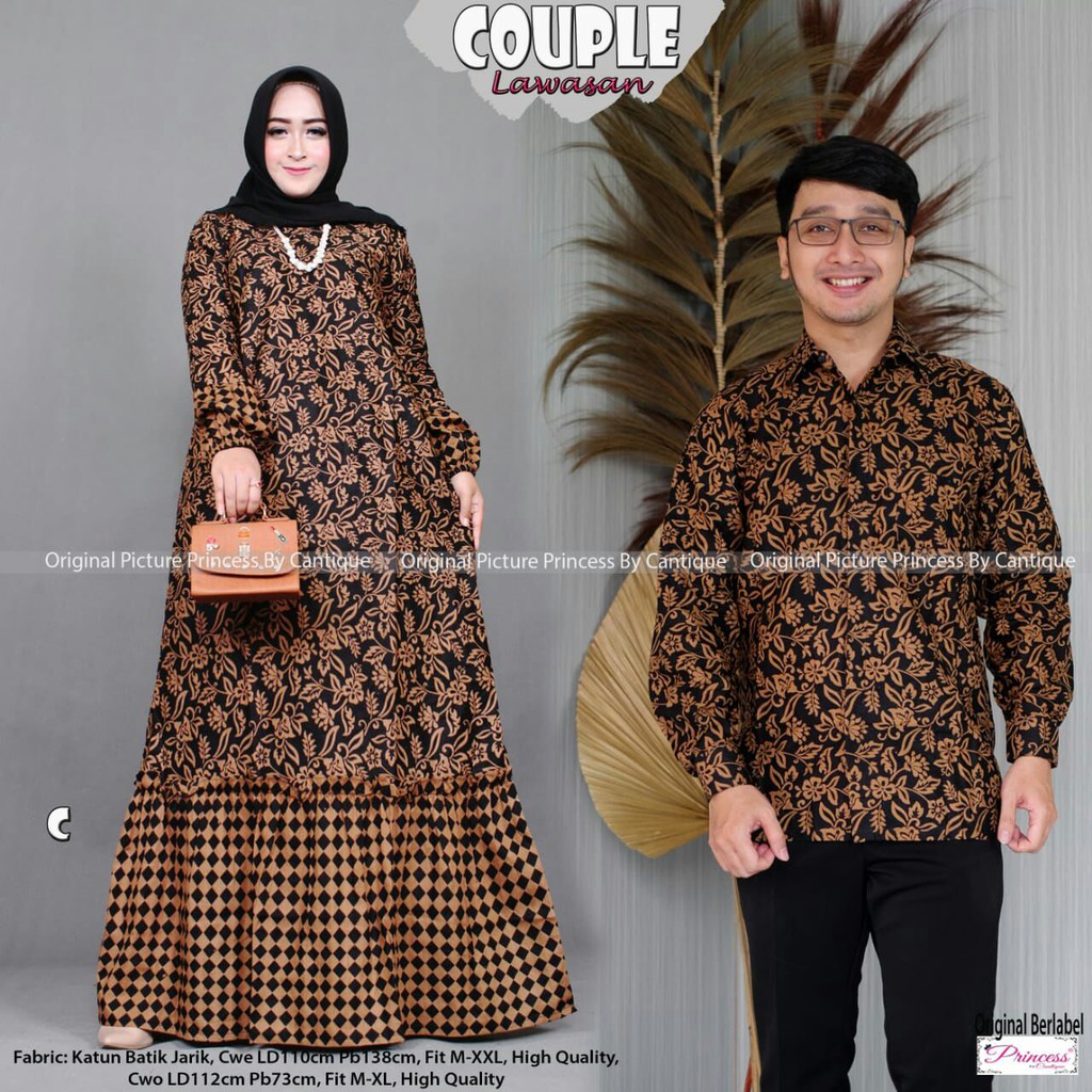 COUPLE GAMIS BATIK REMPEL LAWASAN