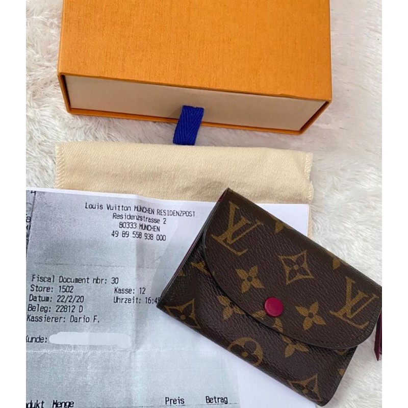 (NBU) Louis Vuitton Rosalie coin purse 2020 fuchsia inside