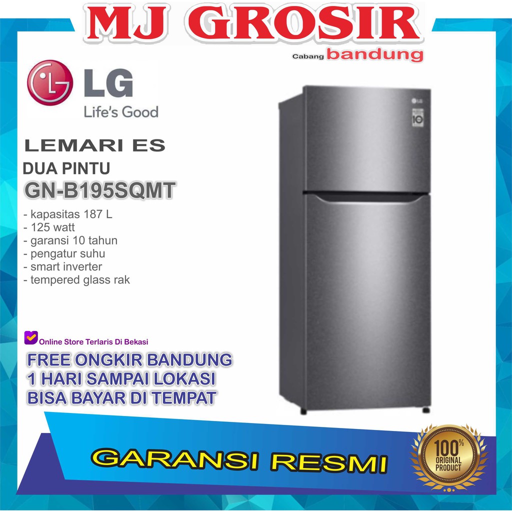 Jual Kulkas Lg Gn B Sqmt Lemari Es Pintu Gnb Sqmt L