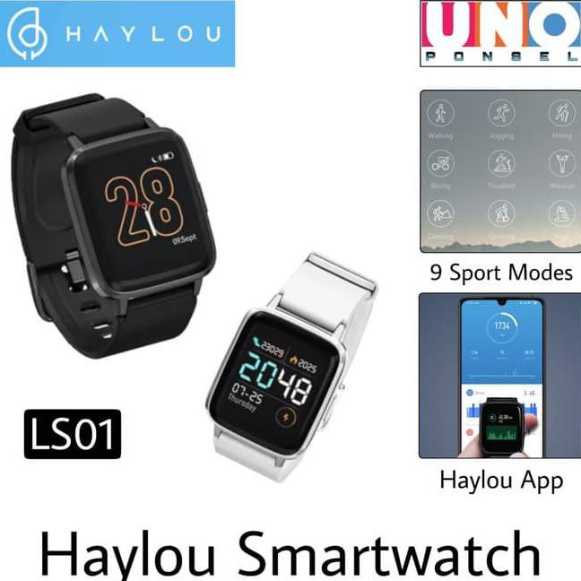 ✨ SUPPLIER SMARTWATCH MURAH✨ XIAOMI HAYLOU SMARTWATCH LS01 - IP68 WATERPROOF - HITAM ,SMARTWATCH