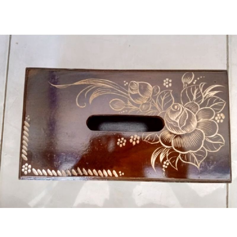 kotak tisu kayu jati kotak tisu jati ukir