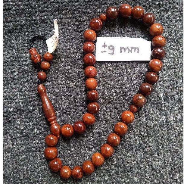 tasbih kokka bulat ± 9 mm ( 9mm ) 33 butir