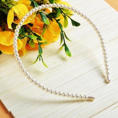bando pearl mutiara aksesoris kepala rambut hairband bandana grosir