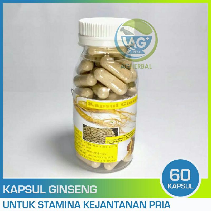 60 Kapsul Ginseng Panax Radix Obat Herbal Kuat Stamina Pria