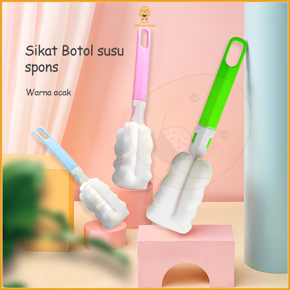 Lacoo Sikat spons pembersih botol susu bayi Sikat dot baby botol susu