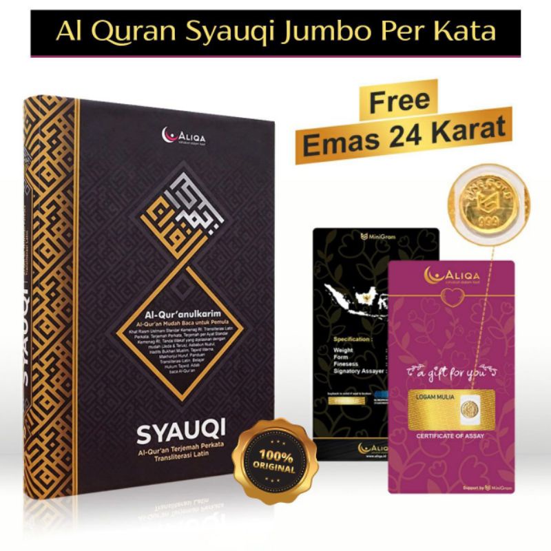 ALQURAN SYAUQI ALIQA A4 JUMBO -  Al quran Terjemah Perkata dan Tajwid - Mudah