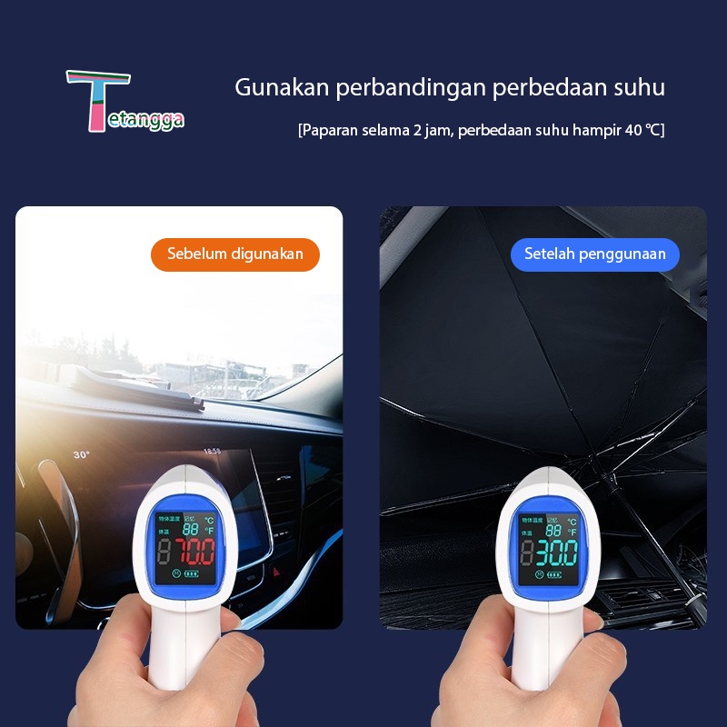 Sun Shield Mobil / Pelindung Panas Dashboard Kaca Mobil Model Payung Sun Shield Sunshield