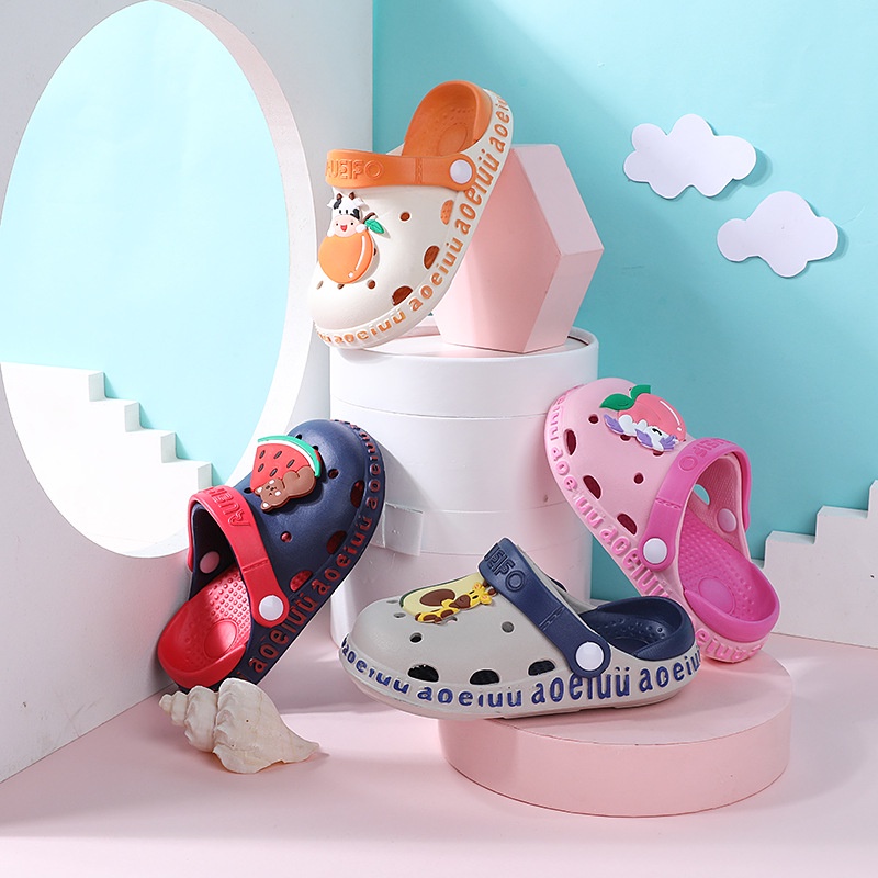 LittleAaron ZOO&amp;FRUIT PAO2 anak Sandal slop anak laki perempuan cewek import Sport Termurah Sendal Bayi Anak Cewek Cowok