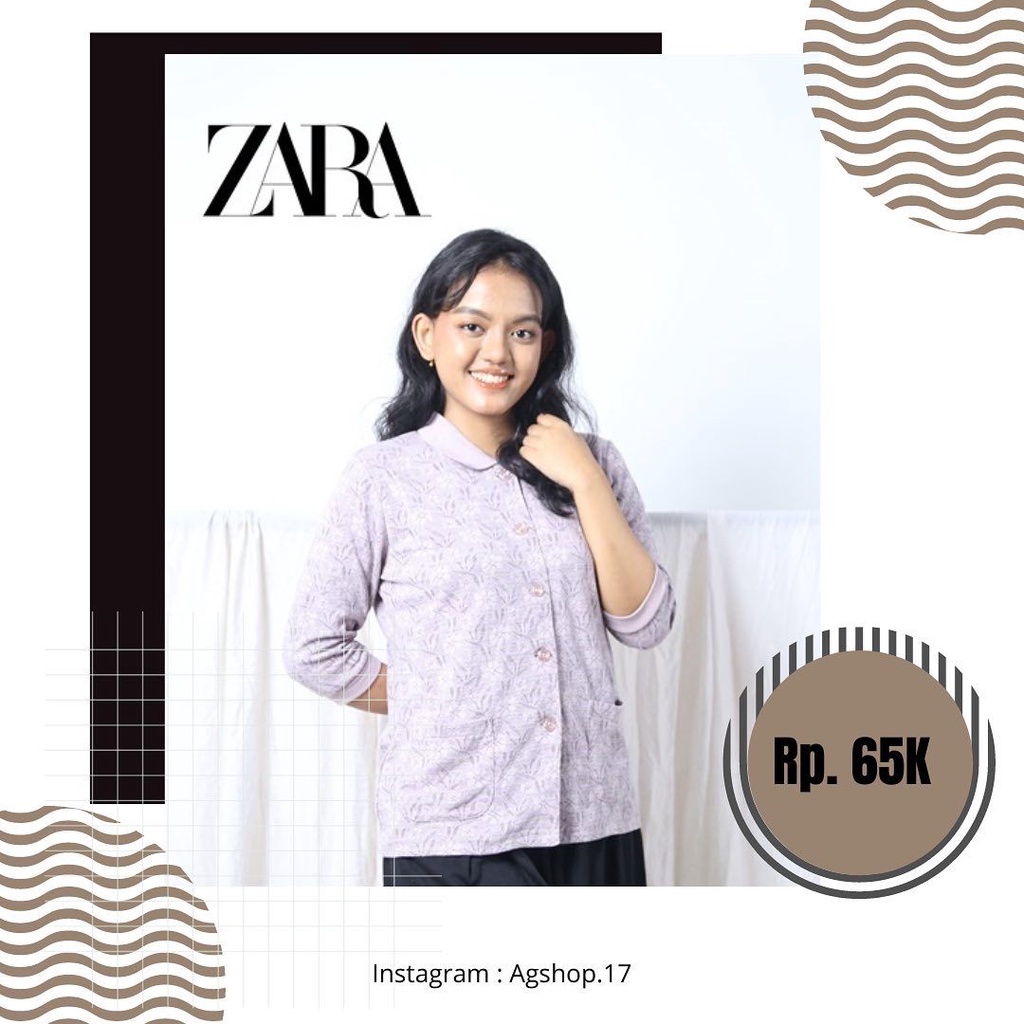 KEMEJA WANITA BRAND ZARA/ TAG/ LABEL BRAND  ZARA