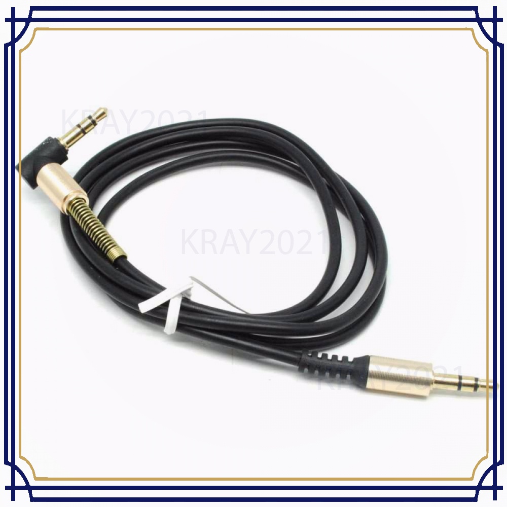 Kabel AUX Audio 3.5mm Male to 3.5mm Male HiFi L Shape - CB317