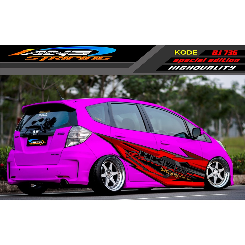 STICKER VARIASI MOBIL HONDA BRIO AGYA JAZZ AVANZA YARIS / DECAL STICKER MOBIL JAZZ / STIKER MOBIL