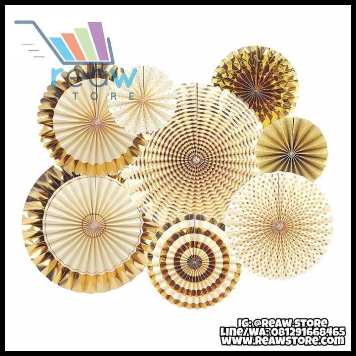 

PAPER FAN GOLD SET / PAPER FLOWER GOLD SET