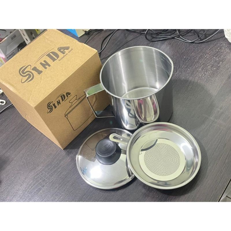 MJ88 Ready  WADAH SARINGAN TEMPAT MINYAK STAINLESS STEEL 1.3L SINDA SUPER MURAH