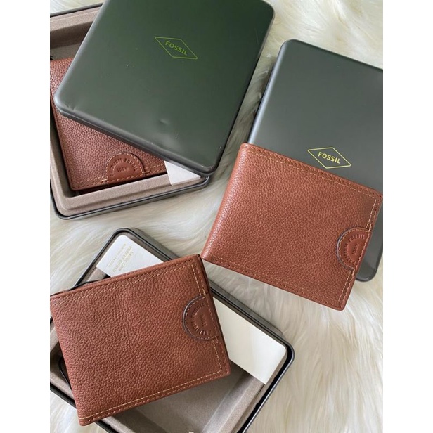 Dompet FossilOriginal Hardy Large Coin Brown With Box New Original