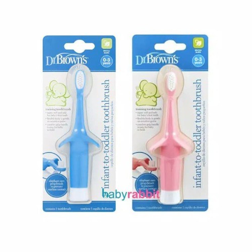 Dr Brown Infant Toodler Toothbrush Sikat Gigi Bayi 0-3 Tahun - PINK