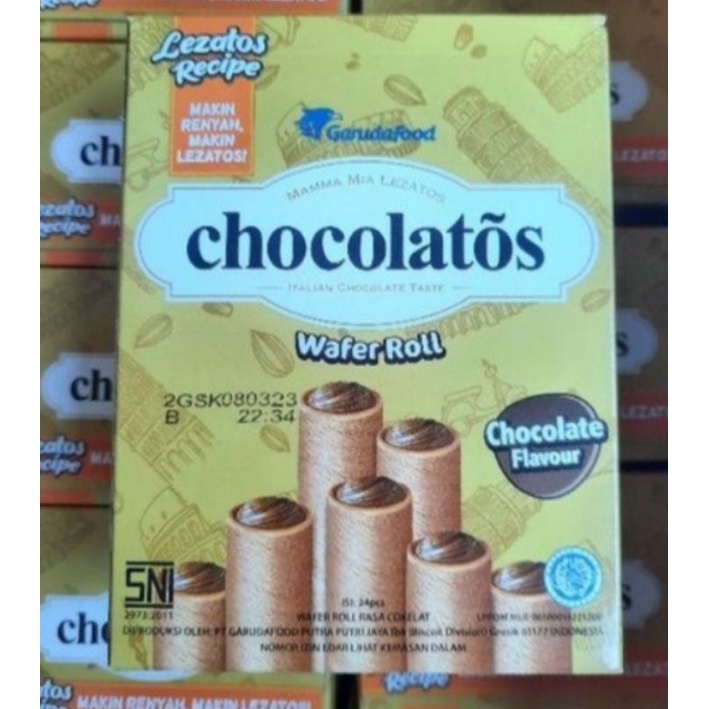 

Gery Chocolatos wafer coklat stik Rp 100 1 pcs