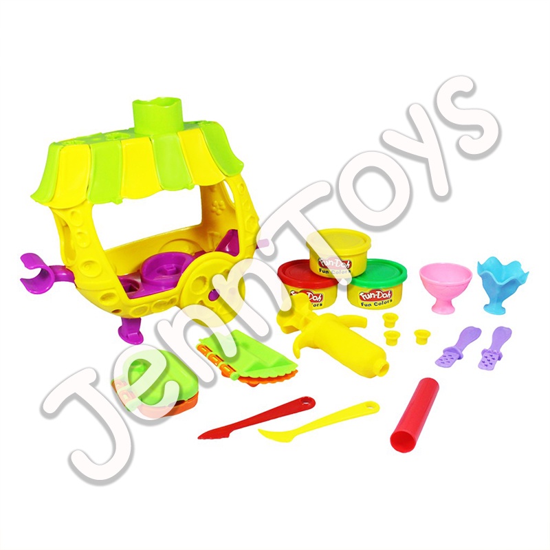 JennToys - Mainan Anak Perempuan Sensori Play Fun-Doh Dough Mainan anak Laki laki Fundoh - Fun Doh SUNDAE CART