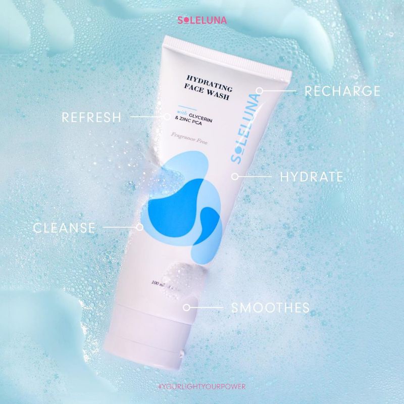 Hydrating Face Wash Soleluna - Skincare Pembersih Wajah BPOM - 100ml
