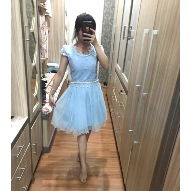 Party blue dress