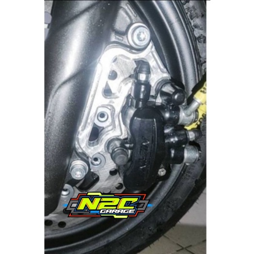 breket braket cnc dural kaliper pcx 160 pcx160 adv 3 piston p 3p 3piston pnp beat  fi esp scoppy var