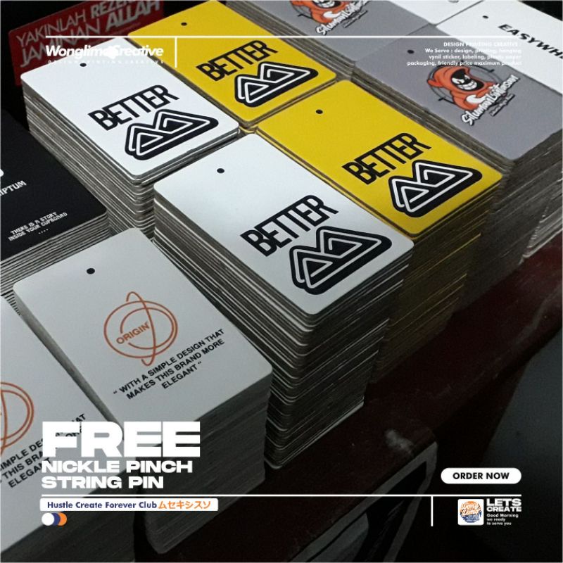 HANGTAG ONLINE SHOP / LABEL HANGTAG / HANGTAG / HANGTAG BAJU / HANGTAG CUSTOM / HANGTAG BASIC CARTON