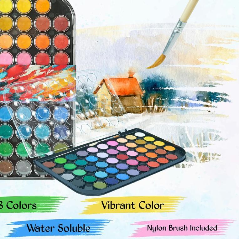 

10.10 BIG SALE FASION JOYKO WATERCOLOUR SET 48 COLOURS / CAT AIR JOYKO 48 WARNA SET WC-3-48 MURAH BE