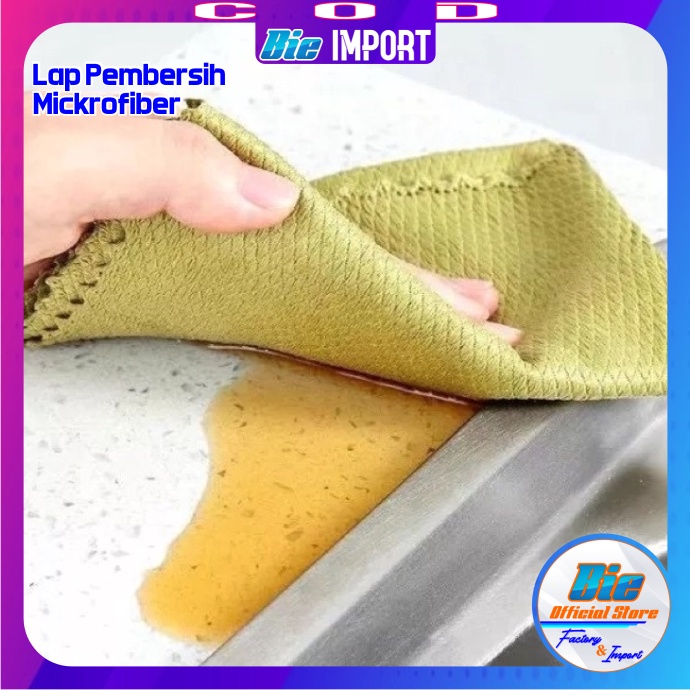 Kain Lap Cermin &amp; Peralatan Dapur Mikrofiber Serbaguna Premium Impor Best Seller