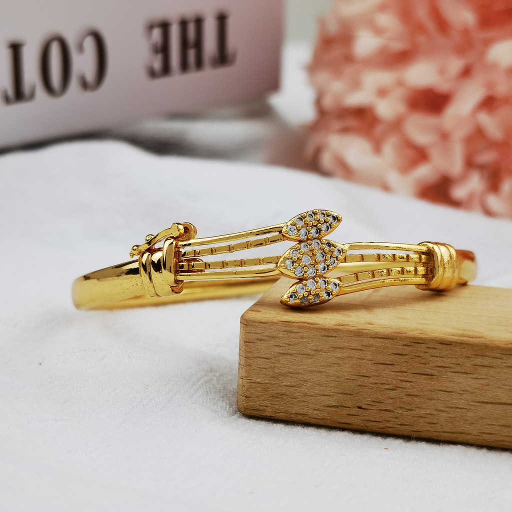 Y069 Gelang Berlian Lapis Emas Gelangxupin Murah Dewasa Aksesoris Wanita Fashion Gelang Titanium